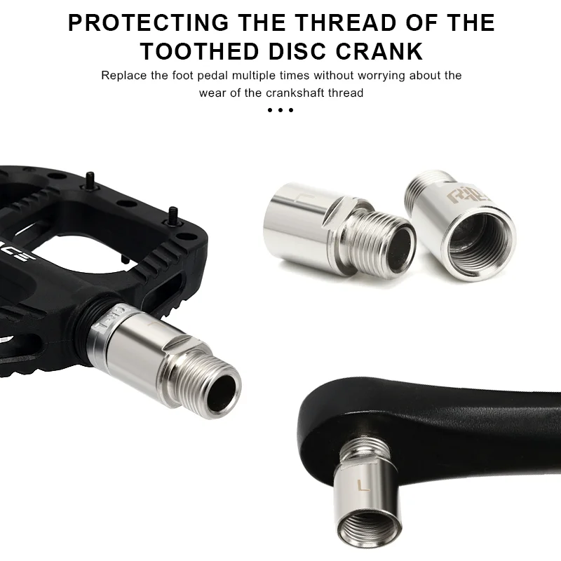RIDERACE Bicycle Pedal Extenders Bolt 20MM Fit 9/16 inch Threaded - Main Image