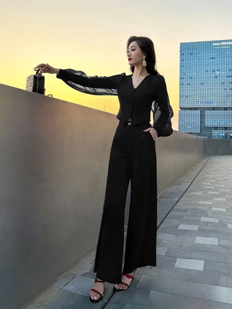 Women Pant Sets for Pieces Red Sexy Holiday Outfits Trousers