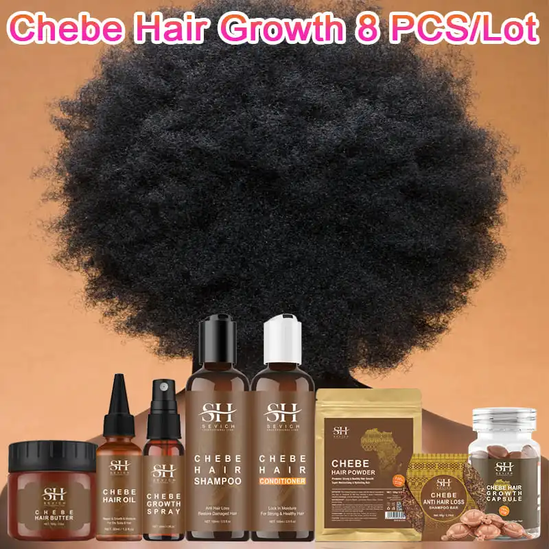 100% Chebe Set Fast Hair Growth Set Chebe Oil Traction Alopecia Anti Break Loss Chebe Powder Africa Chad Hair Loss Treatmen