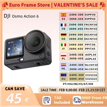 DJI Osmo Action 6 Action Camera ad apertura variabile Nuovo senatore quadrato da 1/1,1 pollici, nuovo 4K Croping gratuito Osmo Action 6