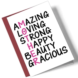 Charming Mother's Day Card for Mom or Grandma - Heartfelt Gift from Son or Daughter (1pc)