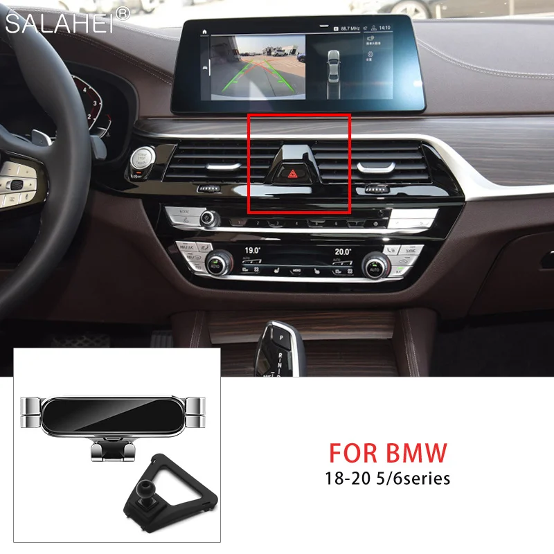

Gravity Car Mobile Phone Holder For BMW 5/6 Series GT G30 G31 G32 2018-2020 Air Vent Mount Stand GPS Support Bracket For iPhone