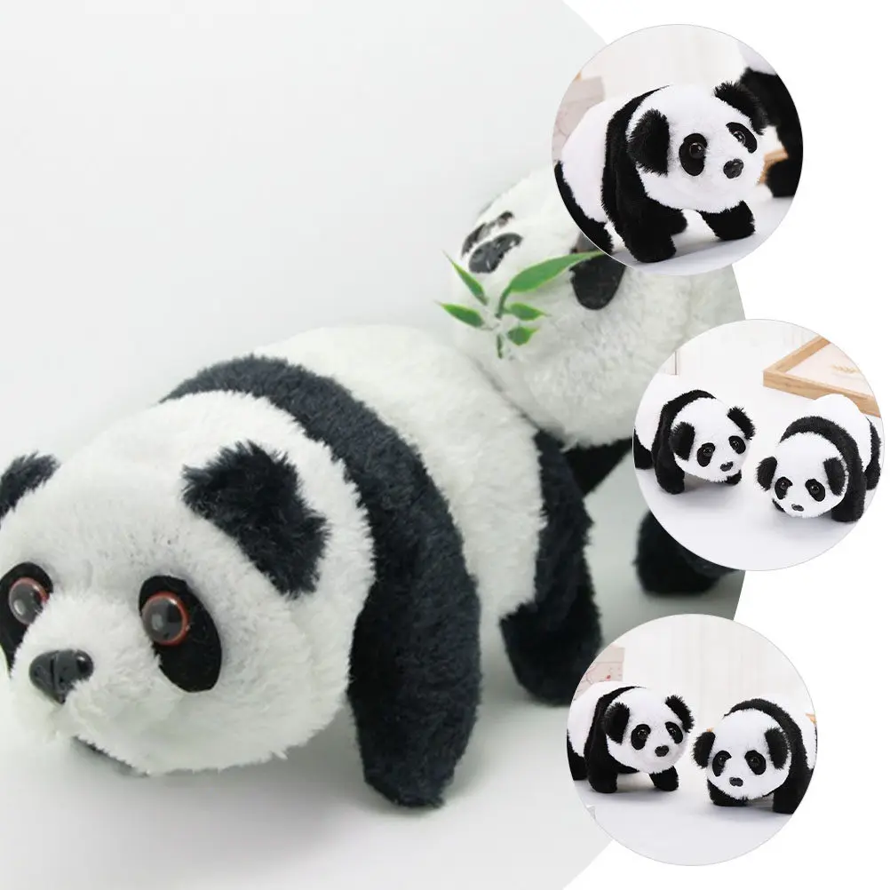 아이들을 위한 크롤링 인터랙티브 전동 팬더 인형, 청각 발달 및 크롤링 능력 향상, 머리 흔들기 기능, 프리미엄 소프트