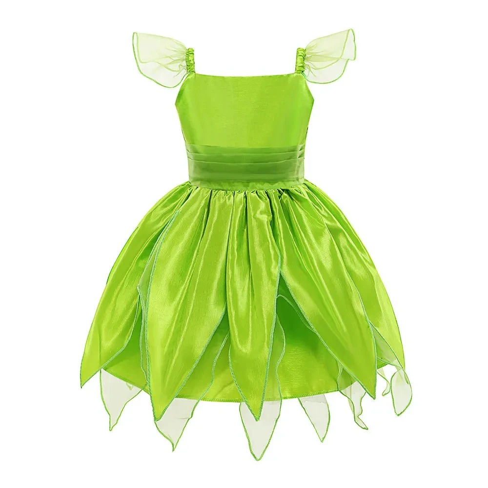 Girls Flower Dress Up Princess Dress Wings Halloween Costume Elves  Tinkerbell Tinker Bell Fairy Princess Cosplay Carnival Party