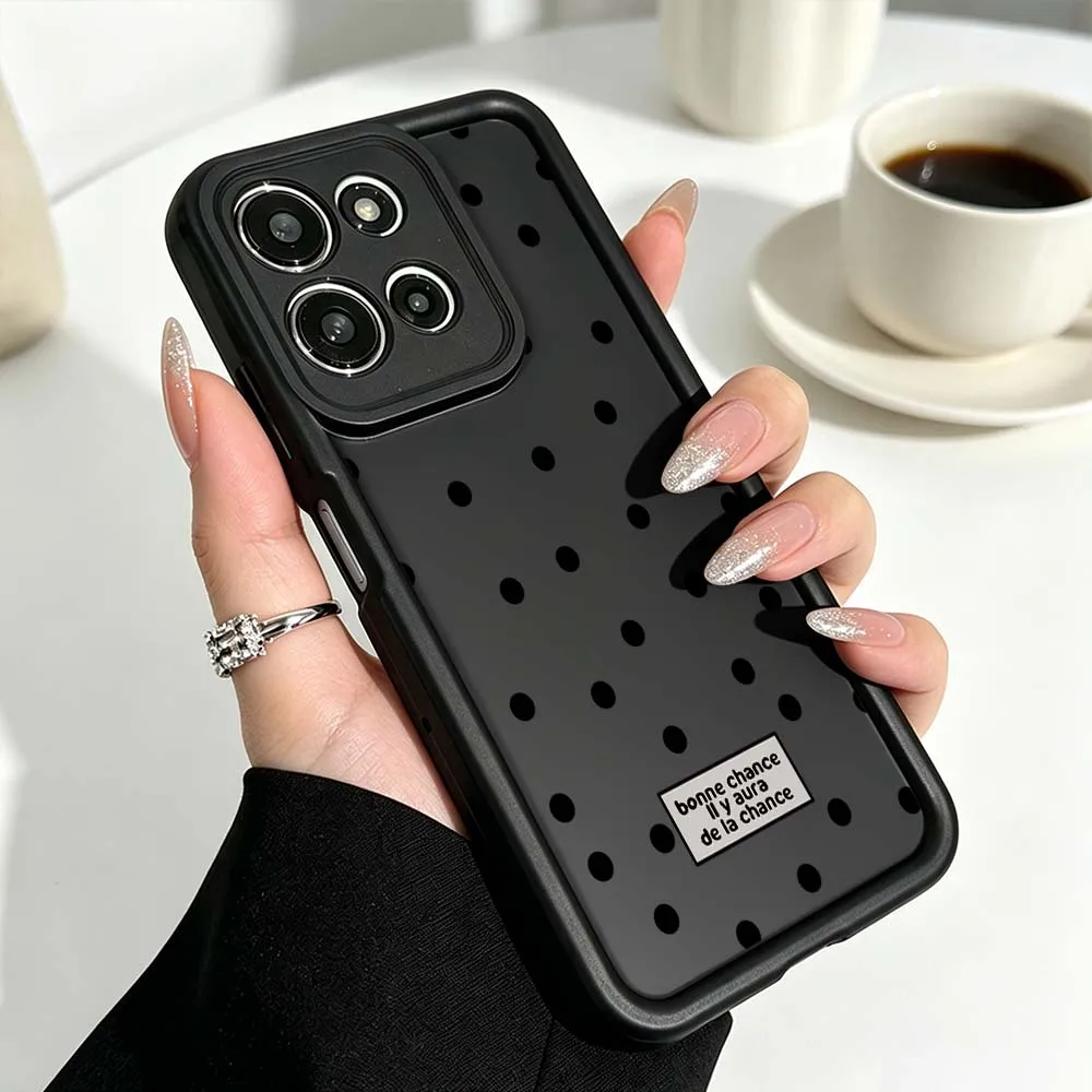 Chic Black Polka Dot Bow Phone Case Cover