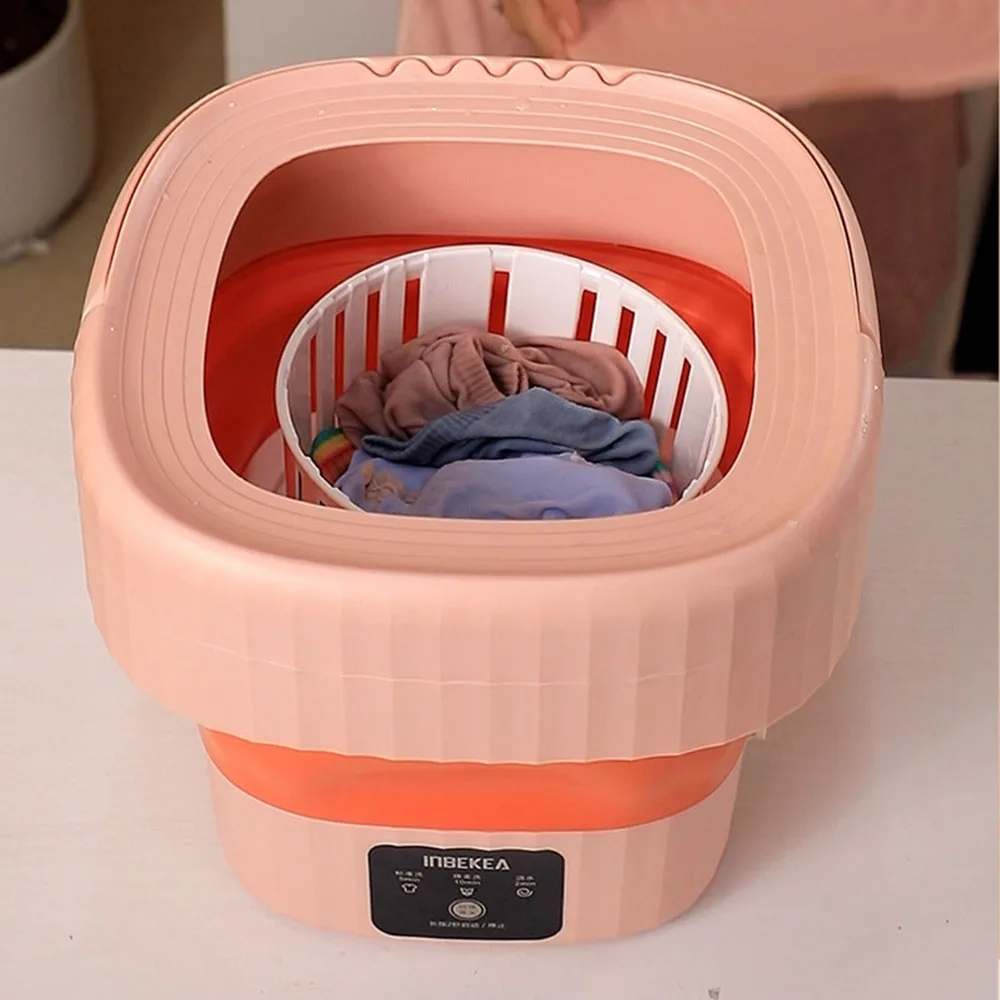 

6L Folding Washing Machine For Clothes With Dryer Washing For Socks Underwear Mini Washing Machine CLE Bactericidal Water 12V