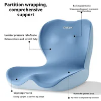 Upgrade "L" Shape Memory Foam Orthopedic Cushion Comfort Ergonomic Design Back Coccyx Pillow Car Seat Office Chair Pain Relief 2