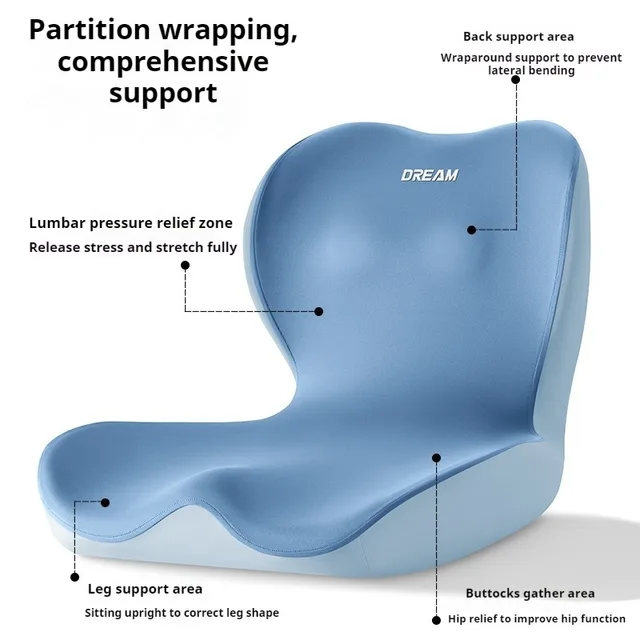 Upgrade "L" Shape Memory Foam Orthopedic Cushion Comfort Ergonomic Design Back Coccyx Pillow Car Seat Office Chair Pain Relief 2