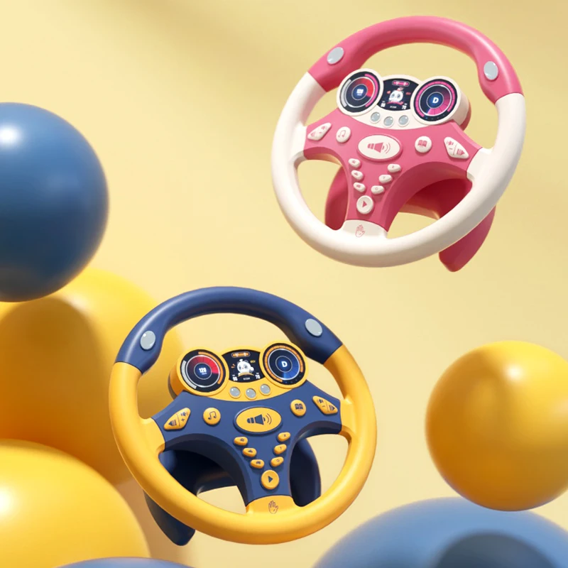 

360° Multi Functional Rotation Simulation Steering Wheel Simulation Driving Car Children's Co Pilot Electric Toy Vocal Toy Gift