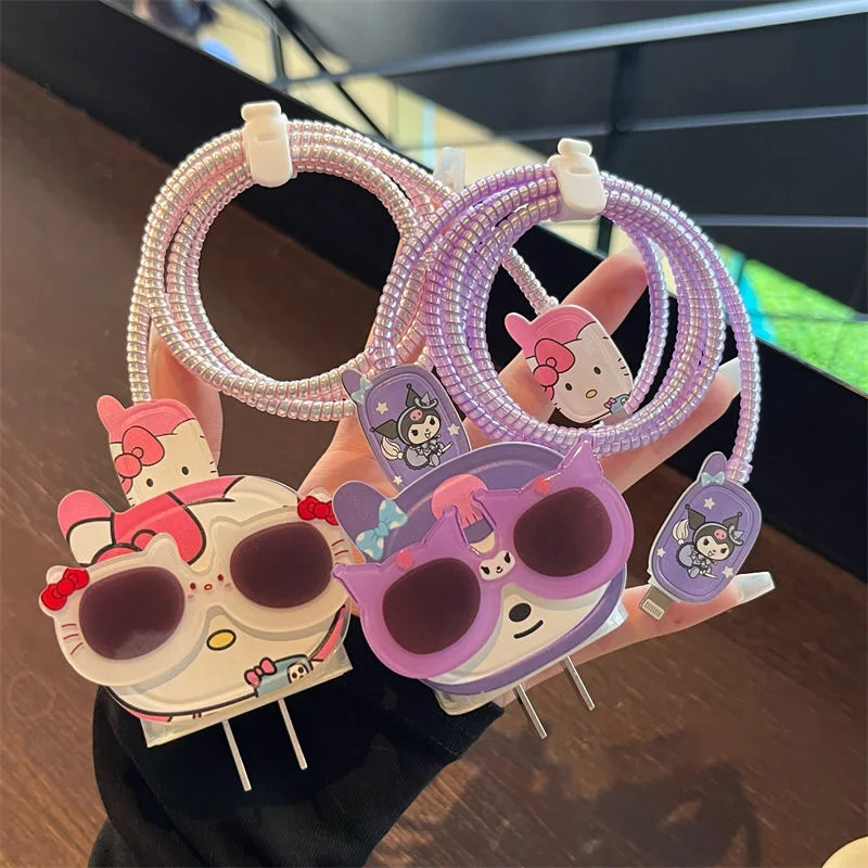 

Hellokitty Sanrio Kuromi New 18W/20W Data Cable Protector Case For Iphone Data Cable Charger Anti Breaking Winding Rope Kawaii