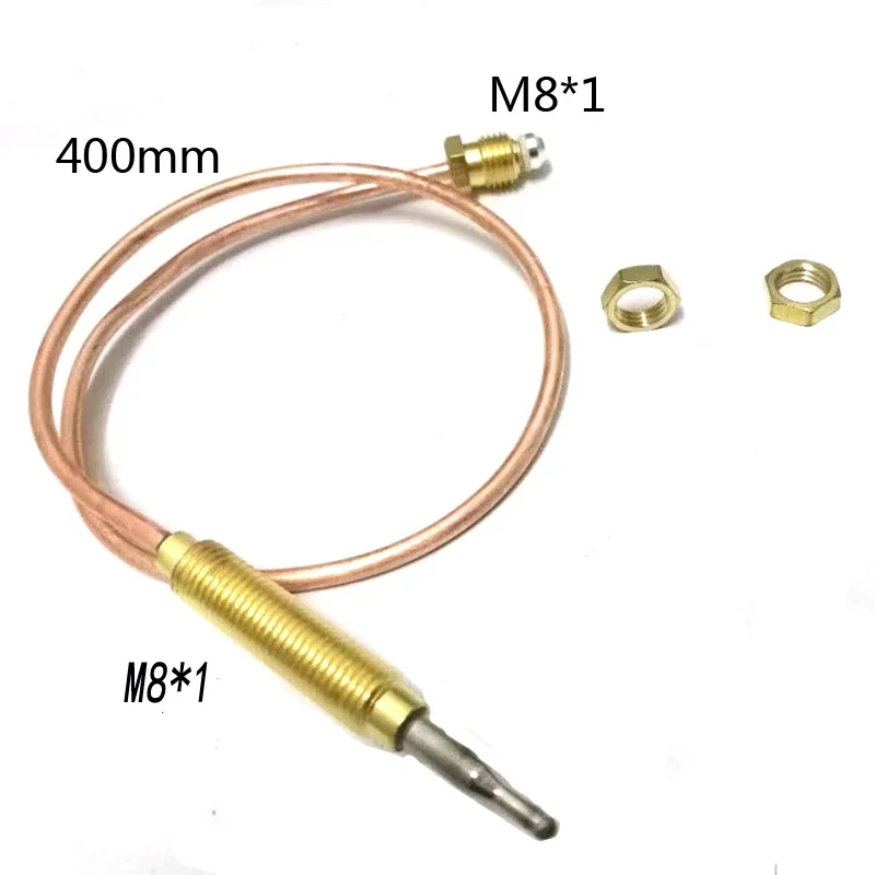 10PCS 3.0mV Gas thermocouple for Boiler open valve time less than 10s L=400MM M8X1 End Nuts