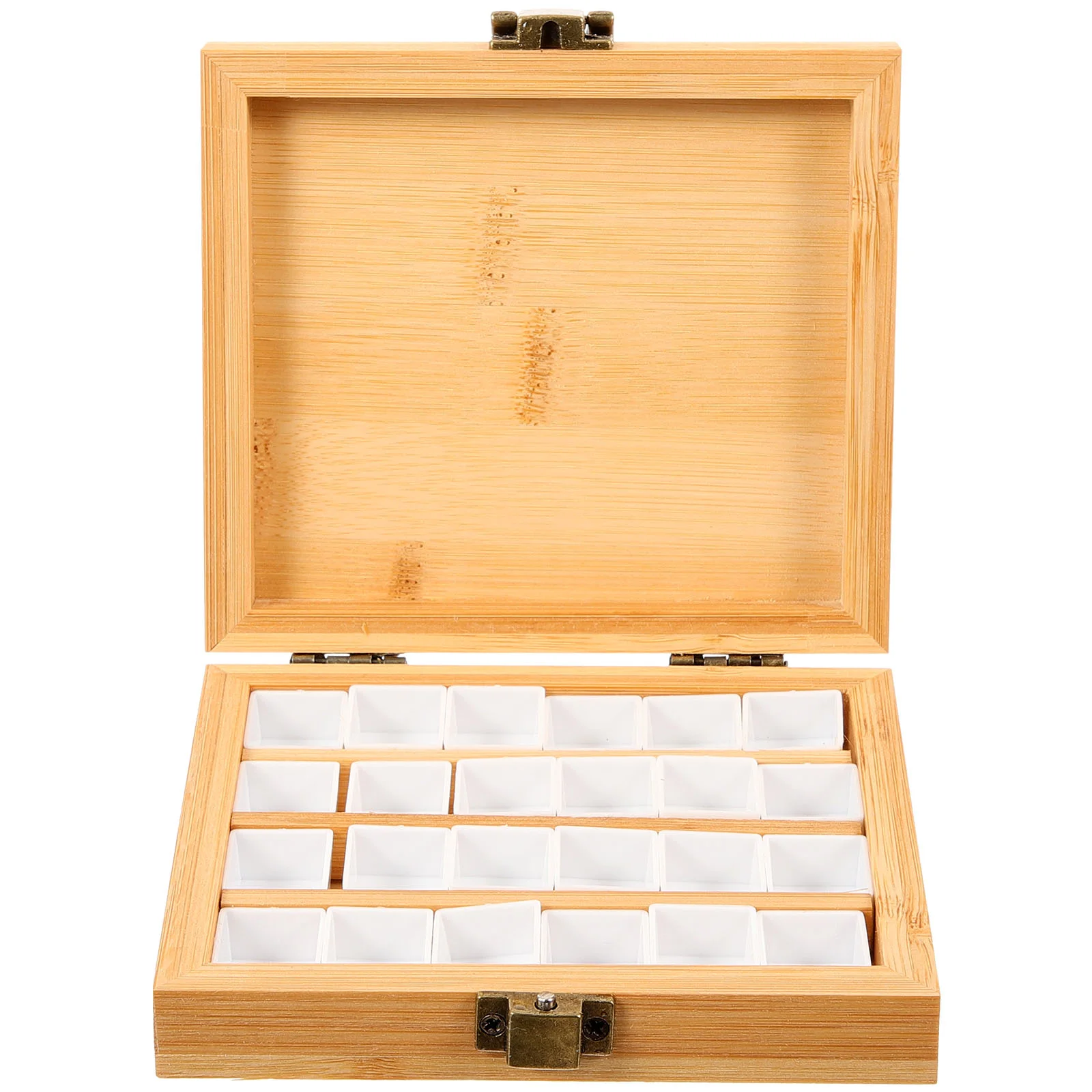 

Artists Supplies Pigment Case Wooden Color Palette Compartments Cases for Kids