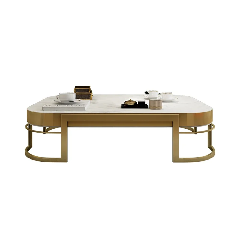 

Italian luxury rock tea table TV cabinet combination Simple modern living room size Nordic marble tea table