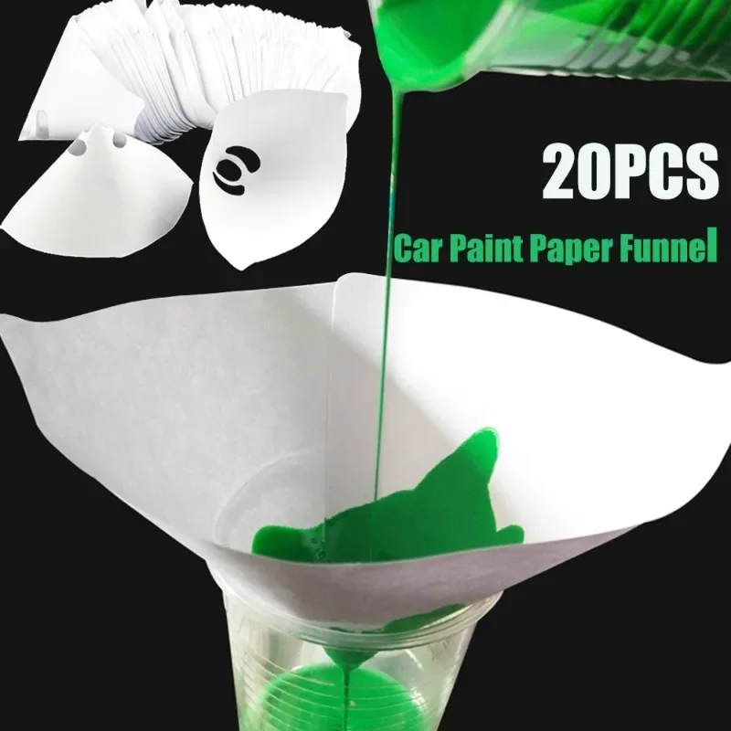 

Car Paint Paper Funnels Disposable Auto Paint Mesh Filter Conical Nylon Micron Paper Funnels Tools Purifying Straining Funnel