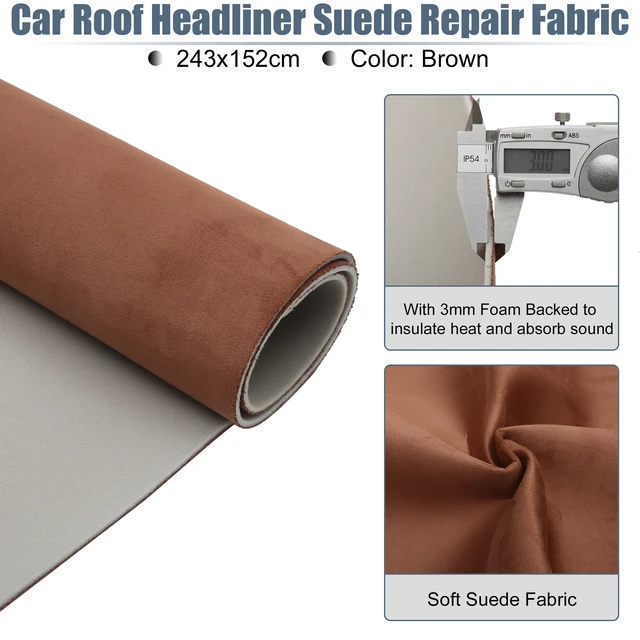 UXCELL Suede Headliner Fabric Foam Backed for Car Interior Trim Protect  Aging Broken Faded DIY Repair Replacement 152x152cm - AliExpress