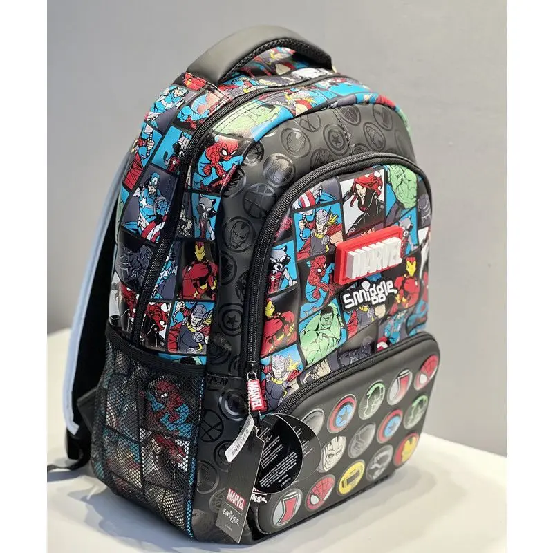 Marvel Smiggle School Bag Superhero Boys Backpack Iron Man Spiderman Student 6-12 Years Old Lightweight Load-reducing Backpack 5