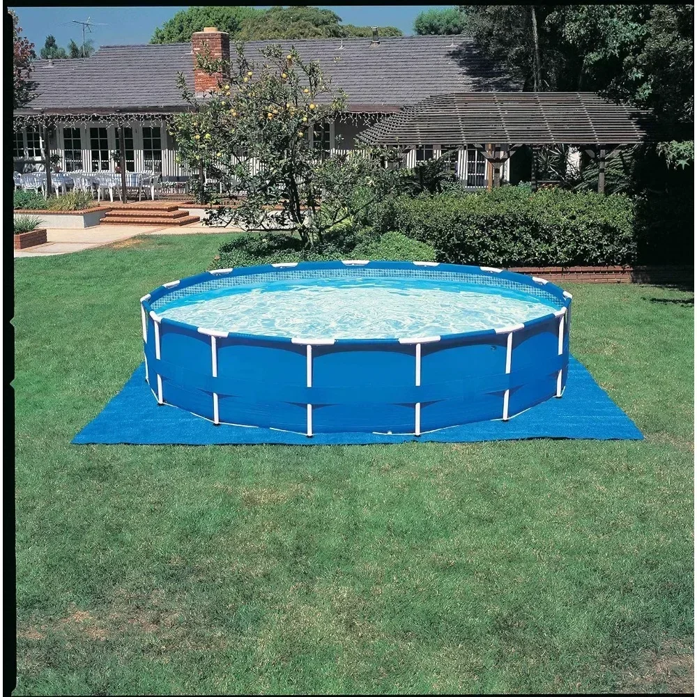 For 28241EH 15ft x 48in Metal Frame Outdoor Above Ground Swimming Pool Set with Filter Pump 4