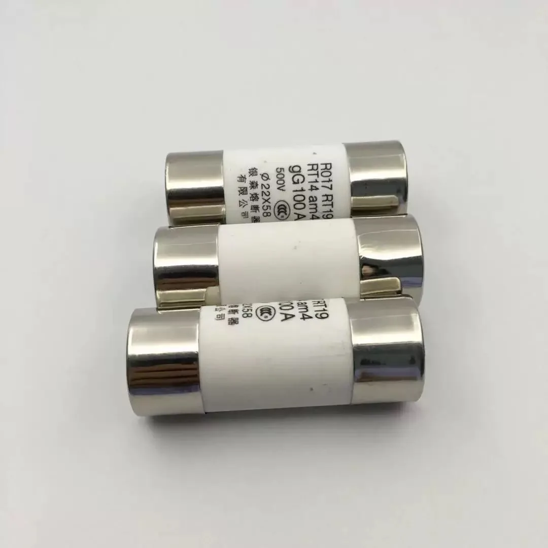 5pcs/lot 22X58 ceramic fuse tube fuse RO17 RT19 wire R017 63 100 125A
