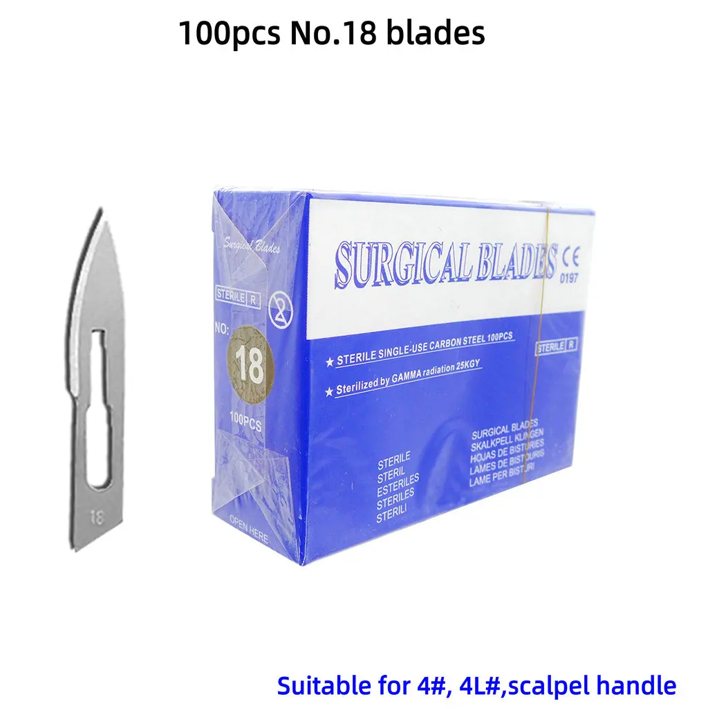 100 Stück chirurgische Klinge aus Edelstahl10 # /11 # /12 # 15 # 18 # 22 # 23 # für Beauty Phone Maintenance DIY Hobby, Kunst, Handwerk, Modellschneiden – Detail 18