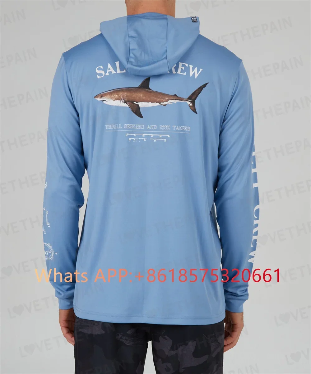 Camicia Da Pesca Uomo Sbart Con Felpa E Maschera Viso - Protezione UPF 50+ - Oceanwave