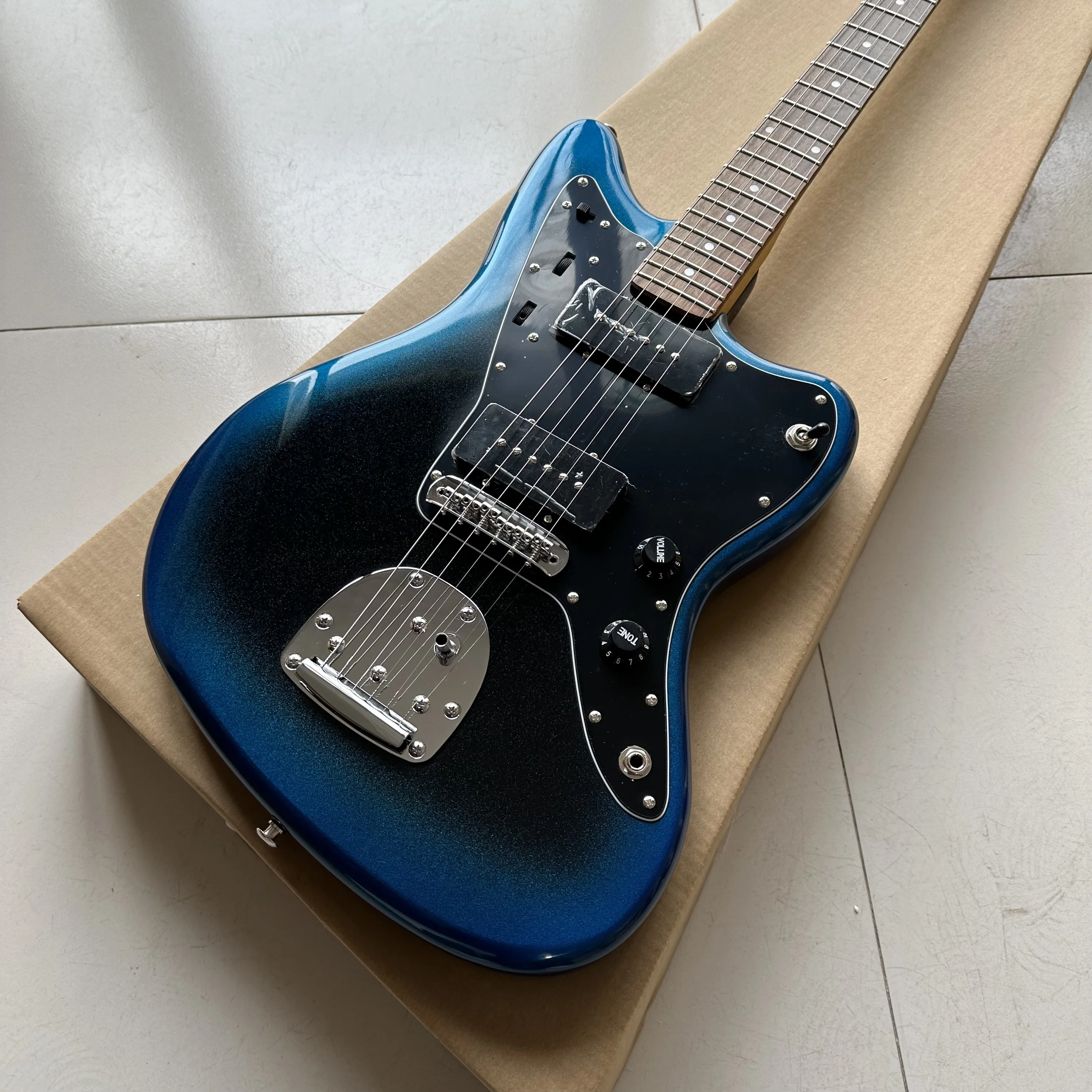 New Arrive Jag Model Guitar metal blue electric guitar High quality