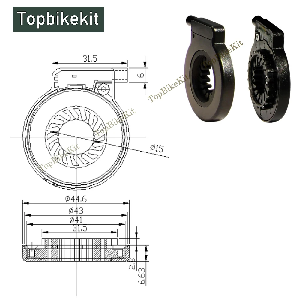 Ebike KT-V12L/R KT-D12L/R PAS Dual Hall Sensor PAS Sensor Pedal Assistant Left/Right with SM Plug/Julet 3Pins WP Plug