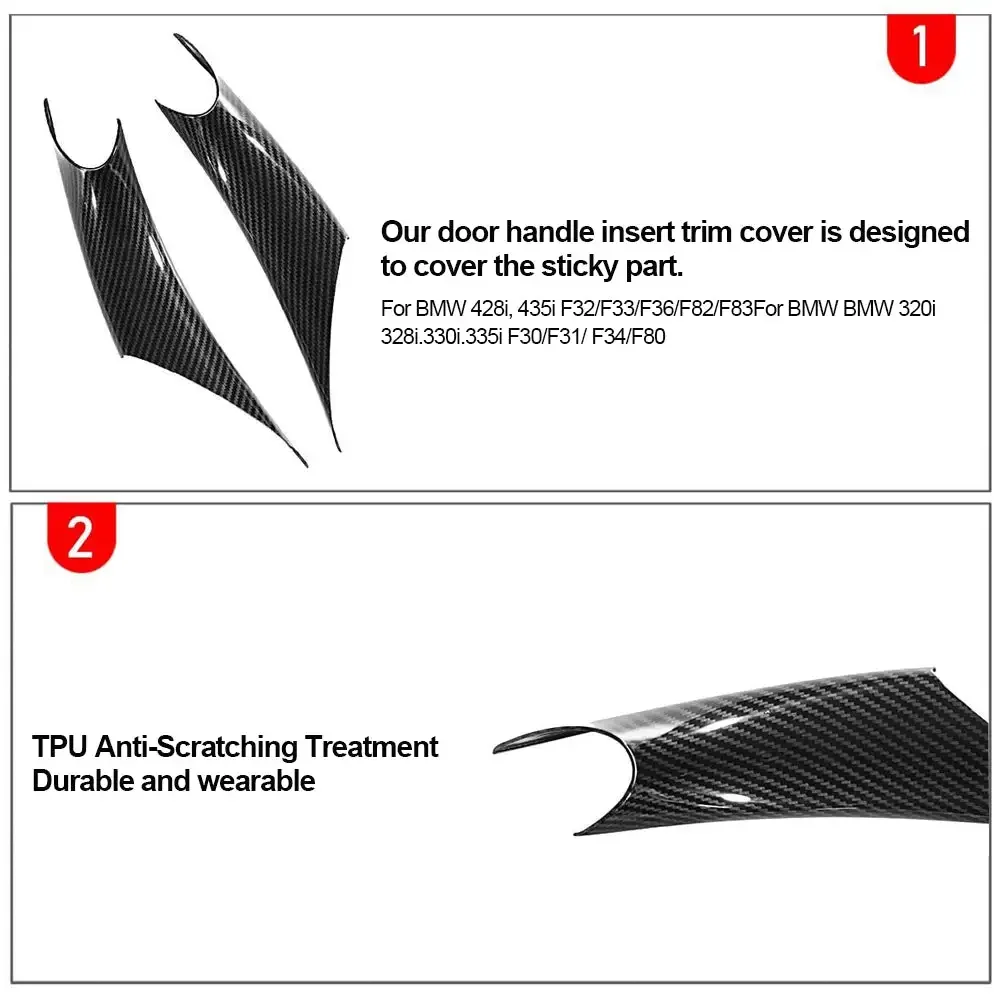 Tri-Color Car Interior Door Handle ABS Trim Protective Cover