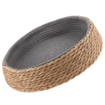 Round Wicker Pet Bed Basket 1