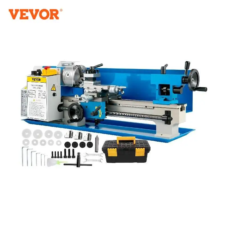 

VEVOR Mini Metal Lathe Machine 7"x14" 180x350mm 7"x12" 180x300mm Variable Speed for Metal Turning Drilling Threading Woodworking