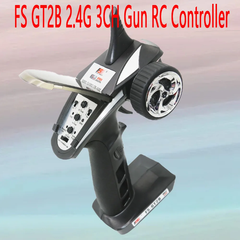 Flysky FS-GT2B 3CH Radio Commande 2.4GHz pour Voiture Bateau RC