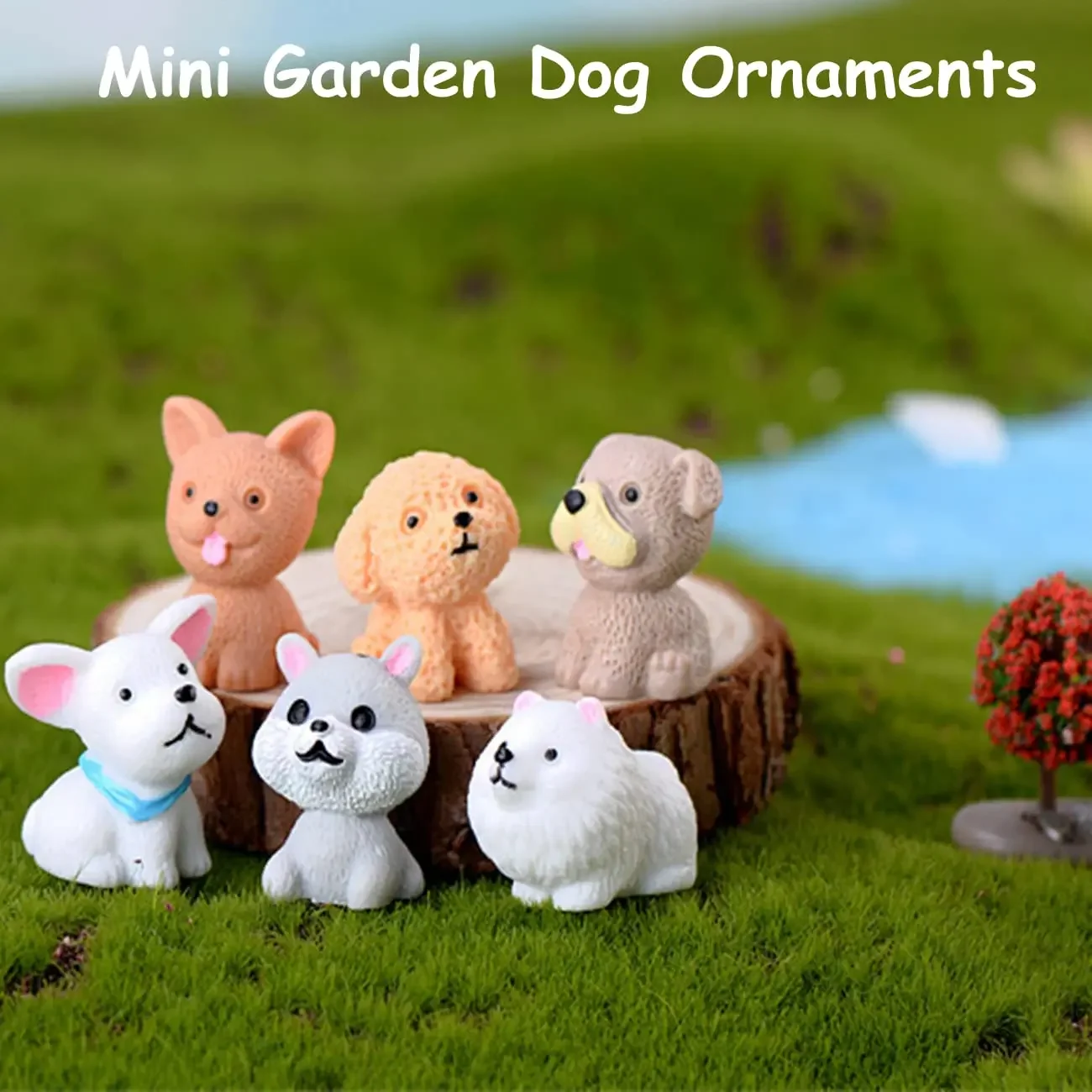 30 Mini-Hunde Aus Harz Für Feengarten & DIY – Süße Figuren In Weiß, Gelb, Grau