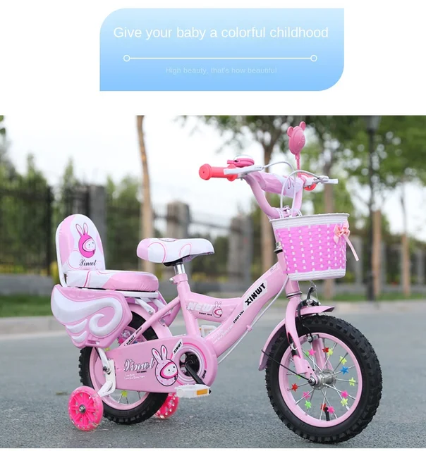 Bicicleta Infantil de 14/12 pulgadas para niña, bici para bebé de 2-3-6-8  años, buggies de princesa - AliExpress