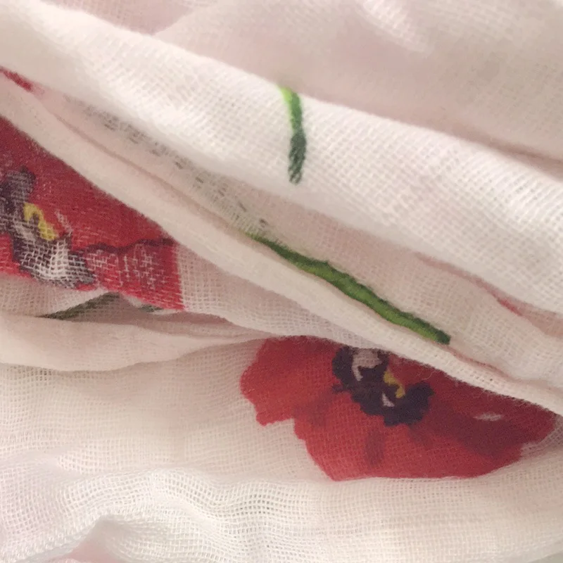 Baby Blanket Newborn Muslin 100% Cotton Baby Blanket Swaddle Wrap Receiving Blanket Bath Towel 120x120cm Bedding Muslin Swaddle - 6