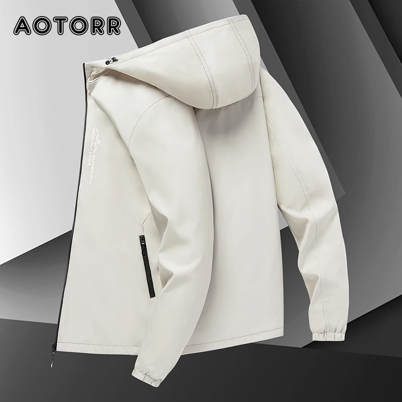 

2023 Autumn New Men Jacket Korean Fashion Windbreaker Coats Outerwear Casual Bomber Zipper Hip Hop Waterproof Men Clothing