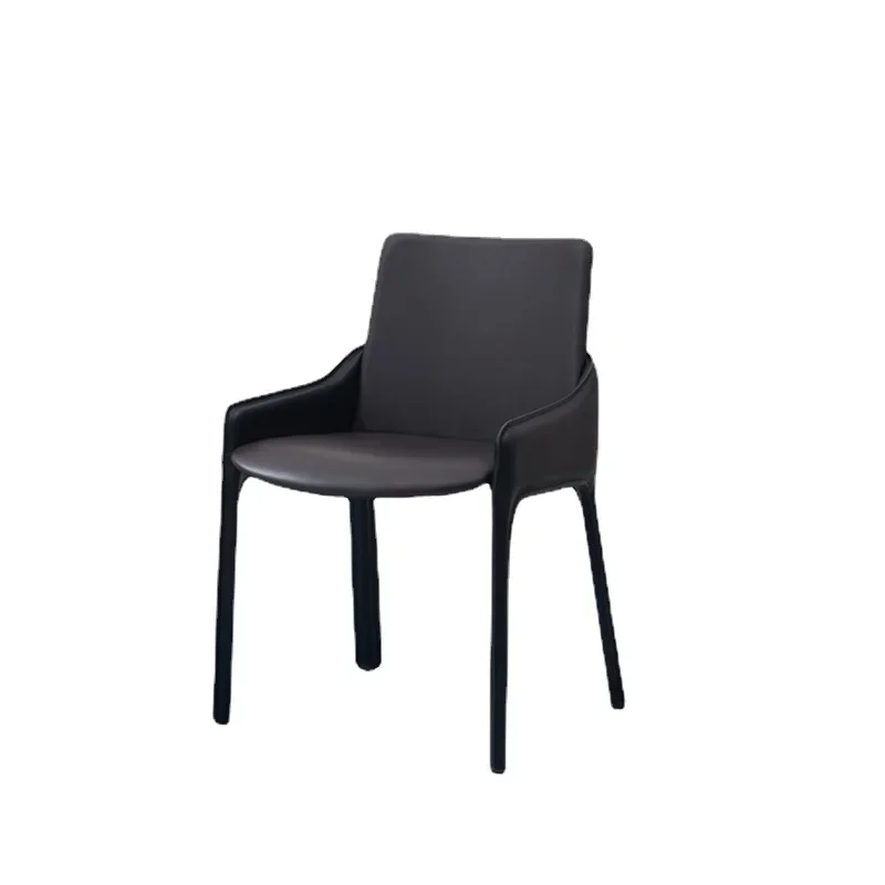 

Hxl Minimalist Saddle Leather Dining Chair Backrest Chair Black Saddle Chair
