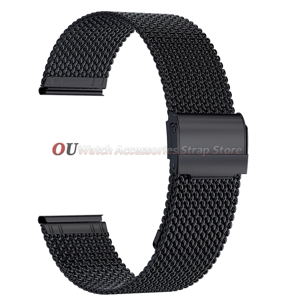 Elegant Mesh Milanese Stainless Steel Watch Strap – Adjustable Universal Bracelet