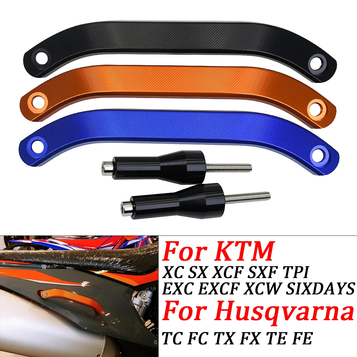 Motorrad Hinten Passagier Sitz Hand Haltegriff Schiene Für KTM SX SXF XC XCF XCW EXCF 125 150 250 300 350 450 500 2020-2024 Motocross