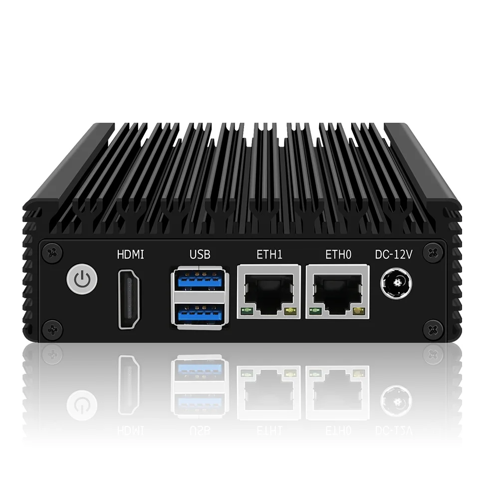 Topton X86 Fanless Mini PC J4125 J4105 Quad Core 2x i226-V 2.5G Nics Industrial Soft Router Firewall Computer PC NVMe 2xUSB3.0 2