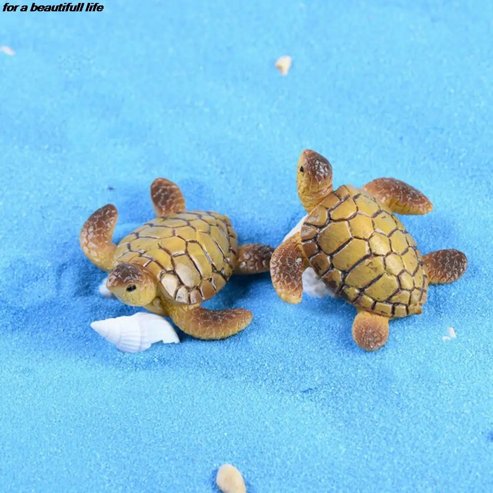 Miniature Figurines Resin Ornaments Miniature Ornament Resin Crafts Resin Succulent Crafts Mini Sea Turtle Model Resin Figurines Fairy Garden Miniatures Fish Tank Acessories DIY Terrarium Landscape Decoration Artificial