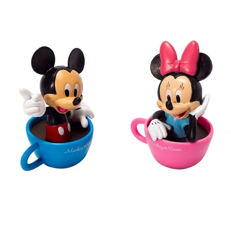 

Disney Anime Toys Animee Figur Hand Handling Cartoon Anime Mug Mickey Minnie Donald Duck Anime Peripheral Hand Do Doll Gift