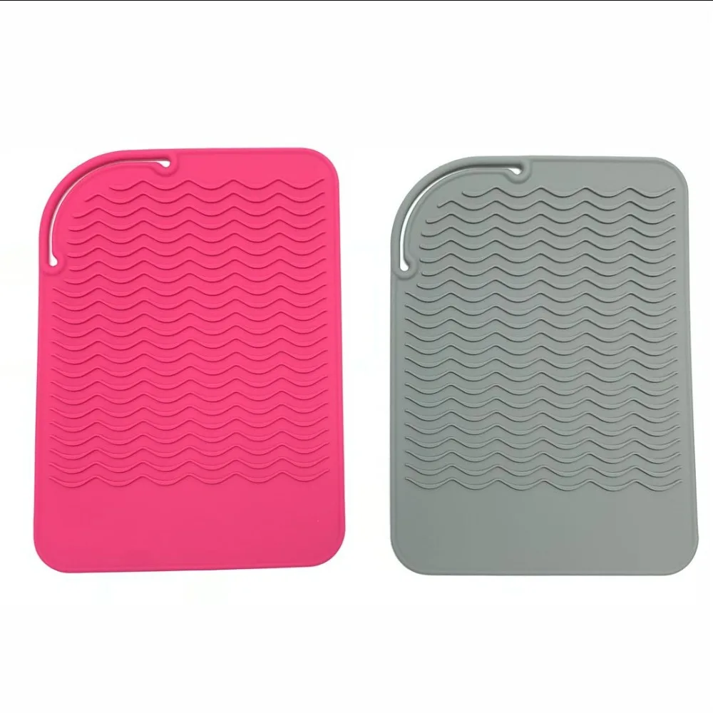 

Silicone Heat Resistant Pad Heat Curling Stick Curler Flat Irons Clamping Pad Insulation Mat for Hair Straightener Styling Tools