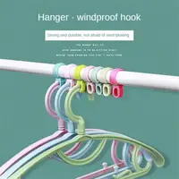 10pcs Household Windproof Clothes Pegs Drying Clothes Hanger Hook Plastic Windproof Fixed Buckle Storage Tool Clothes Pegs 2