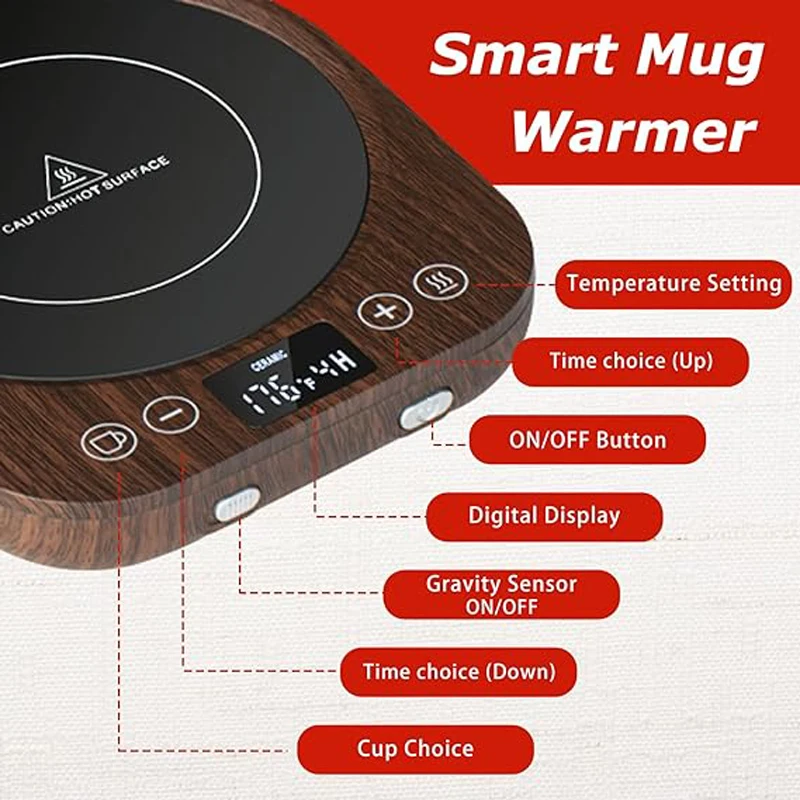 110V/220V Cup Heater Mug Warmer Hot Tea Maker Heating Pad Electric Hot  Plate 3 Gear Warmer Coaster Thermal Coffee Mug Heater 36W - AliExpress