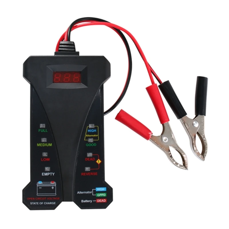

AutoBattery Alternator Tester LED Digital Battery Detectors Diagnostic Dropship