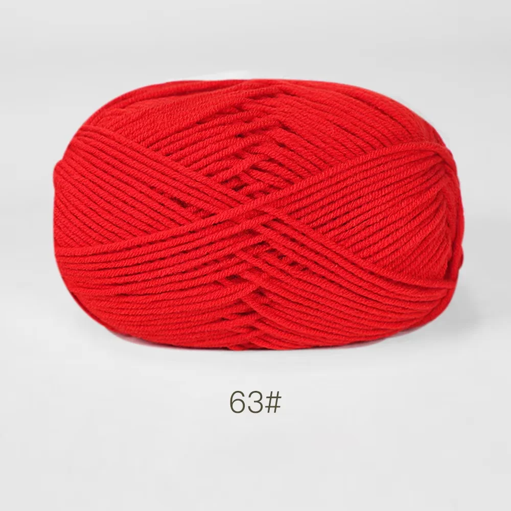 Luxurious Soft Milk Cotton Yarn Pack for Knitting and Crochet Projects - 5PCS, Total 250g