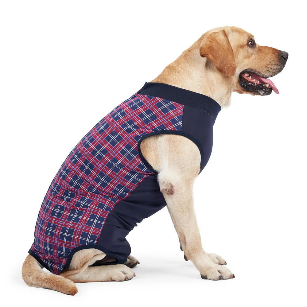 Dog Recovery Suit Abdominal Wound Puppy Surgical Clothes Post-Operative Vest Pet After Surgery Wear Substitute E-Collar & Cone 