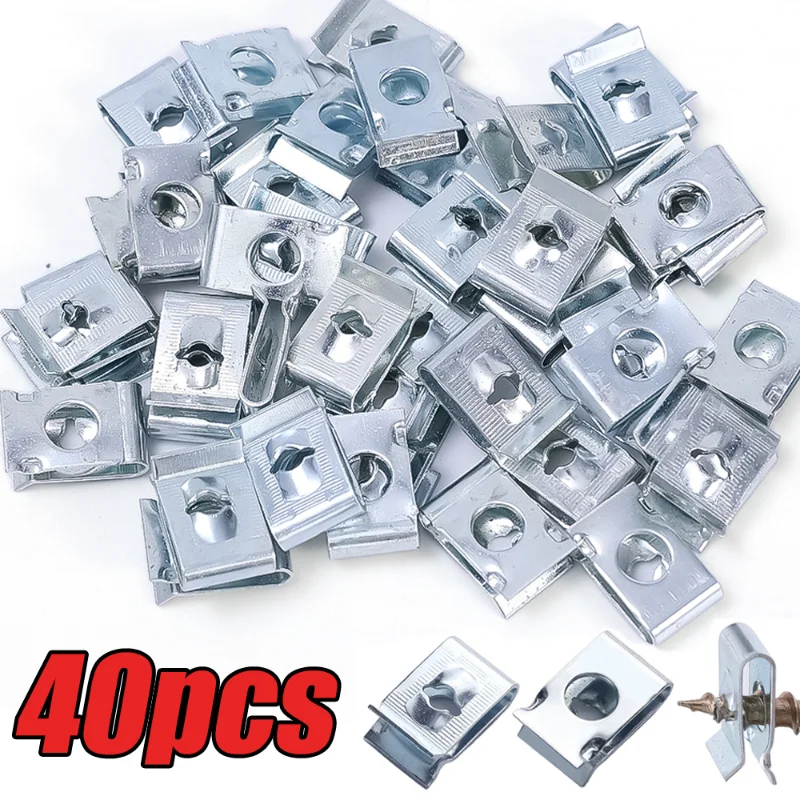 Getfay Pack-35 Car Hood Guard Body Bolts Kit, Bumper Fender Lining Push-Pull Metal U...