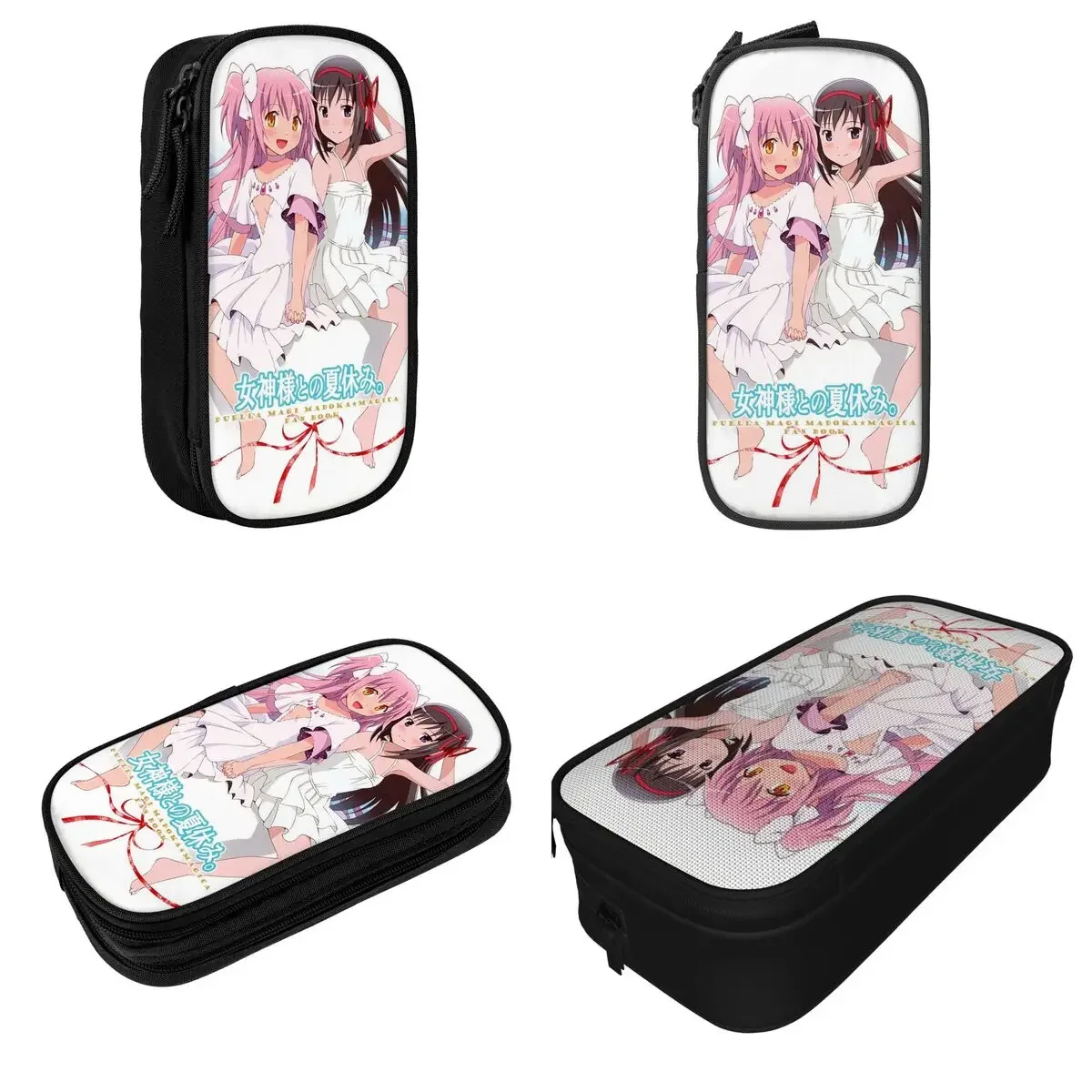 Akemi Madoka Pencil Cases Puella Magi Madoka Magica Pencilcases Pen Holder for Student Large Storage Bags Students Stationery 2