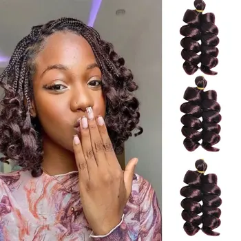 French Curls Braiding Hair Synthetic Hair Spiral Curls Braids Hair Pre Stretched Loose Wave Braiding Hair Extensions For Women 1