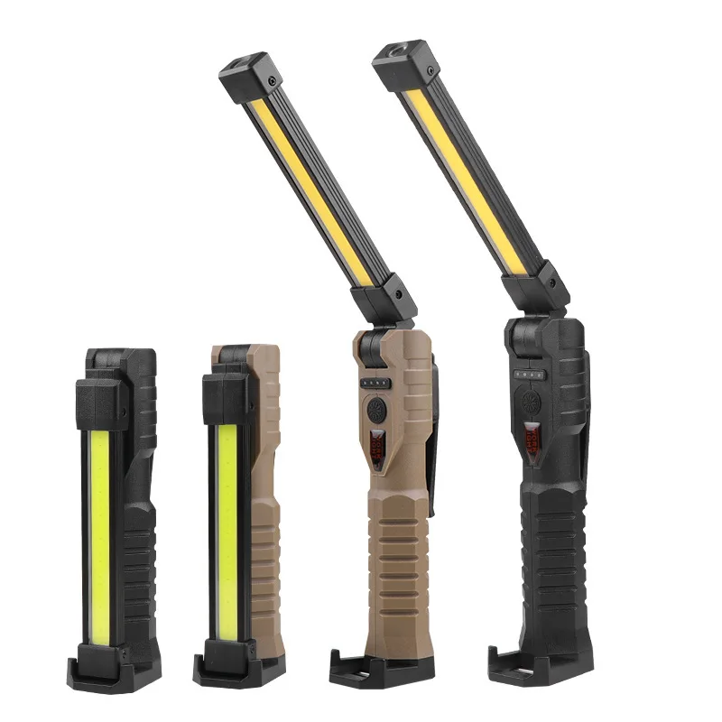 

Multi-function Folding Portable Work Light Angle Adjustable Magnet Repair Repair Light Charging Bank Function 3 Light Source